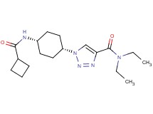 1-{cis-4-[(cyclobutylcarbonyl)amino]cyclohexyl}-N,N-diethyl-1H-1,2,3-triazole-4-carboxamide