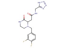 2-[1-(3,4-difluorobenzyl)-3-oxo-2-piperazinyl]-N-(1H-tetrazol-5-ylmethyl)acetamide