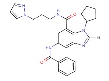 5-(benzoylamino)-1-cyclopentyl-N-[3-(1H-pyrazol-1-yl)propyl]-1H-benzimidazole-7-carboxamide