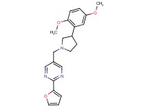 5-{[3-(2,5-dimethoxyphenyl)-1-pyrrolidinyl]methyl}-2-(2-furyl)pyrimidine