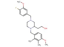 2-[4-(4-fluoro-3-methoxybenzyl)-1-(4-methoxy-2,3-dimethylbenzyl)-2-piperazinyl]ethanol