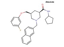 (3R,5S)-N-cyclopentyl-5-[(3-fluorophenoxy)methyl]-1-(2-naphthylmethyl)-3-piperidinecarboxamide