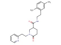 N-[2-(2,5-dimethylphenyl)ethyl]-6-oxo-1-[2-(2-pyridinyl)ethyl]-3-piperidinecarboxamide