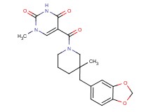 5-{[3-(1,3-benzodioxol-5-ylmethyl)-3-methylpiperidin-1-yl]carbonyl}-1-methylpyrimidine-2,4(1H,3H)-dione