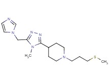 4-[5-(1H-imidazol-1-ylmethyl)-4-methyl-4H-1,2,4-triazol-3-yl]-1-[3-(methylthio)propyl]piperidine