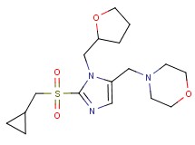 4-{[2-[(cyclopropylmethyl)sulfonyl]-1-(tetrahydro-2-furanylmethyl)-1H-imidazol-5-yl]methyl}morpholine