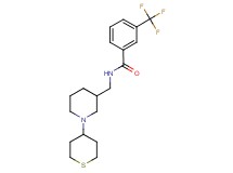 N-{[1-(tetrahydro-2H-thiopyran-4-yl)-3-piperidinyl]methyl}-3-(trifluoromethyl)benzamide