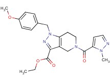 ethyl 1-(4-methoxybenzyl)-5-[(1-methyl-1H-pyrazol-5-yl)carbonyl]-4,5,6,7-tetrahydro-1H-pyrazolo[4,3-c]pyridine-3-carboxylate