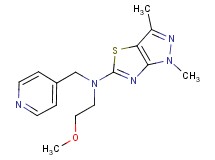 N-(2-methoxyethyl)-1,3-dimethyl-N-(pyridin-4-ylmethyl)-1H-pyrazolo[3,4-d][1,3]thiazol-5-amine