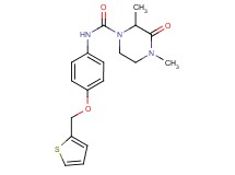2,4-dimethyl-3-oxo-N-[4-(2-thienylmethoxy)phenyl]piperazine-1-carboxamide