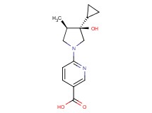 6-[(3R*,4R*)-3-cyclopropyl-3-hydroxy-4-methyl-1-pyrrolidinyl]nicotinic acid