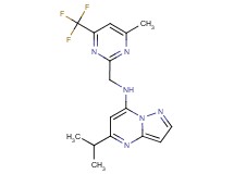 5-isopropyl-N-{[4-methyl-6-(trifluoromethyl)-2-pyrimidinyl]methyl}pyrazolo[1,5-a]pyrimidin-7-amine