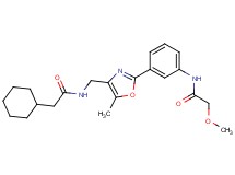 2-cyclohexyl-N-[(2-{3-[(methoxyacetyl)amino]phenyl}-5-methyl-1,3-oxazol-4-yl)methyl]acetamide
