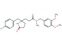 3-[2-(4-chlorobenzyl)-5-oxo-2-pyrrolidinyl]-N-(3,4-dimethoxybenzyl)-N-methylpropanamide