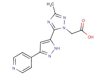 [3-methyl-5-(3-pyridin-4-yl-1H-pyrazol-5-yl)-1H-1,2,4-triazol-1-yl]acetic acid
