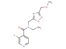 N-ethyl-3-fluoro-N-{[3-(methoxymethyl)-1,2,4-oxadiazol-5-yl]methyl}isonicotinamide