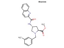 methyl (4R)-1-(3-methylbenzyl)-4-[(2-quinolinylcarbonyl)amino]-L-prolinate
