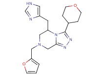 7-(2-furylmethyl)-5-(1H-imidazol-4-ylmethyl)-3-(tetrahydro-2H-pyran-4-yl)-5,6,7,8-tetrahydro[1,2,4]triazolo[4,3-a]pyrazine