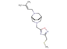 (1S*,5R*)-6-(3-methyl-2-buten-1-yl)-3-({3-[(methylthio)methyl]-1,2,4-oxadiazol-5-yl}methyl)-3,6-diazabicyclo[3.2.2]nonane