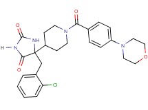 5-(2-chlorobenzyl)-5-{1-[4-(4-morpholinyl)benzoyl]-4-piperidinyl}-2,4-imidazolidinedione