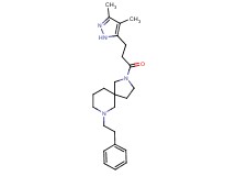 2-[3-(3,4-dimethyl-1H-pyrazol-5-yl)propanoyl]-7-(2-phenylethyl)-2,7-diazaspiro[4.5]decane