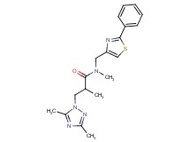 3-(3,5-dimethyl-1H-1,2,4-triazol-1-yl)-N,2-dimethyl-N-[(2-phenyl-1,3-thiazol-4-yl)methyl]propanamide