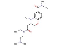 3-{2-[[2-(dimethylamino)ethyl](ethyl)amino]-2-oxoethyl}-N,N,4-trimethyl-3,4-dihydro-2H-1,4-benzoxazine-6-carboxamide