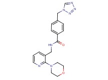 N-[(2-morpholin-4-ylpyridin-3-yl)methyl]-4-(1H-tetrazol-1-ylmethyl)benzamide