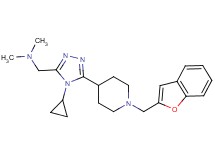 ({5-[1-(1-benzofuran-2-ylmethyl)piperidin-4-yl]-4-cyclopropyl-4H-1,2,4-triazol-3-yl}methyl)dimethylamine