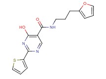 N-[3-(2-furyl)propyl]-4-hydroxy-2-(2-thienyl)pyrimidine-5-carboxamide