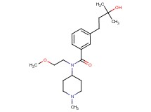 3-(3-hydroxy-3-methylbutyl)-N-(2-methoxyethyl)-N-(1-methyl-4-piperidinyl)benzamide