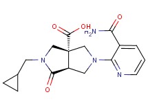 (3aS*,6aS*)-5-[3-(aminocarbonyl)pyridin-2-yl]-2-(cyclopropylmethyl)-1-oxohexahydropyrrolo[3,4-c]pyrrole-3a(1H)-carboxylic acid