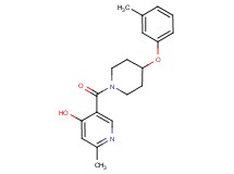 2-methyl-5-{[4-(3-methylphenoxy)-1-piperidinyl]carbonyl}-4-pyridinol