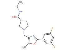 1-{[2-(3,5-difluorophenyl)-5-methyl-1,3-oxazol-4-yl]methyl}-N-ethylpyrrolidine-3-carboxamide