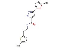 3-(5-methyl-2-furyl)-N-[2-(5-methyl-2-thienyl)ethyl]-1H-pyrazole-5-carboxamide