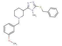 3-[5-(benzylthio)-4-methyl-4H-1,2,4-triazol-3-yl]-1-(3-methoxybenzyl)piperidine