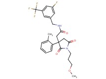 N-[3-fluoro-5-(trifluoromethyl)benzyl]-2-[1-(3-methoxypropyl)-3-(2-methylphenyl)-2,5-dioxo-3-pyrrolidinyl]acetamide