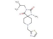 3-isobutyl-1-methyl-8-(1,3-thiazol-2-ylmethyl)-1,3,8-triazaspiro[4.5]decane-2,4-dione