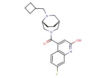 4-{[rel-(1R,5R)-6-(cyclobutylmethyl)-3,6-diazabicyclo[3.2.2]non-3-yl]carbonyl}-7-fluoro-2-quinolinol