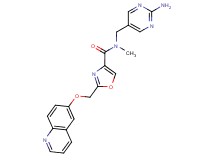 N-[(2-aminopyrimidin-5-yl)methyl]-N-methyl-2-[(quinolin-6-yloxy)methyl]-1,3-oxazole-4-carboxamide
