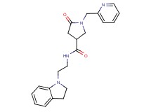 N-[2-(2,3-dihydro-1H-indol-1-yl)ethyl]-5-oxo-1-(2-pyridinylmethyl)-3-pyrrolidinecarboxamide acetate