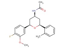 N-[(2R*,4R*,6S*)-2-(4-fluoro-3-methoxyphenyl)-6-(2-methylphenyl)tetrahydro-2H-pyran-4-yl]acetamide