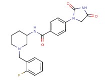 4-(2,4-dioxo-1-imidazolidinyl)-N-[1-(2-fluorobenzyl)-3-piperidinyl]benzamide