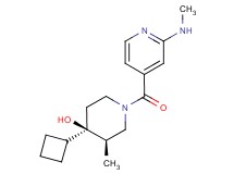 (3R*,4R*)-4-cyclobutyl-3-methyl-1-[2-(methylamino)isonicotinoyl]piperidin-4-ol