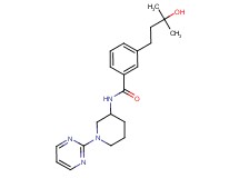 3-(3-hydroxy-3-methylbutyl)-N-[1-(2-pyrimidinyl)-3-piperidinyl]benzamide