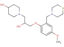1-{2-hydroxy-3-[4-methoxy-2-(4-thiomorpholinylmethyl)phenoxy]propyl}-4-piperidinol