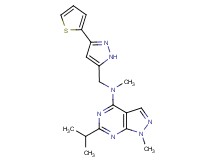 6-isopropyl-N,1-dimethyl-N-{[3-(2-thienyl)-1H-pyrazol-5-yl]methyl}-1H-pyrazolo[3,4-d]pyrimidin-4-amine