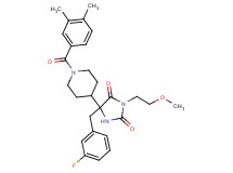 5-[1-(3,4-dimethylbenzoyl)-4-piperidinyl]-5-(3-fluorobenzyl)-3-(2-methoxyethyl)-2,4-imidazolidinedione