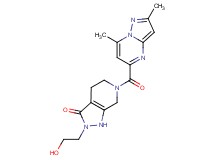6-[(2,7-dimethylpyrazolo[1,5-a]pyrimidin-5-yl)carbonyl]-2-(2-hydroxyethyl)-1,2,4,5,6,7-hexahydro-3H-pyrazolo[3,4-c]pyridin-3-one