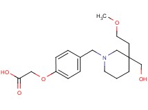 (4-{[3-(hydroxymethyl)-3-(2-methoxyethyl)-1-piperidinyl]methyl}phenoxy)acetic acid